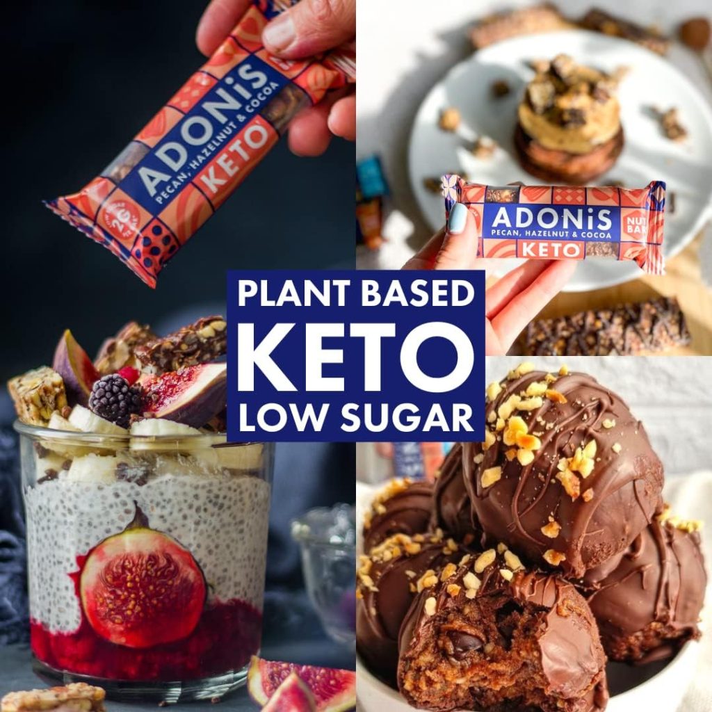 Adonis Pecan, Hazelnut  Cocoa Keto Bars (16x35g) | Vegan/Keto-Friendly | 100% Natural Keto Snacks | Gluten Free/Sugar Free/Palm Oil Free | Low Sugar, Low Calorie  Low Carb | Ideal for a Keto Diet