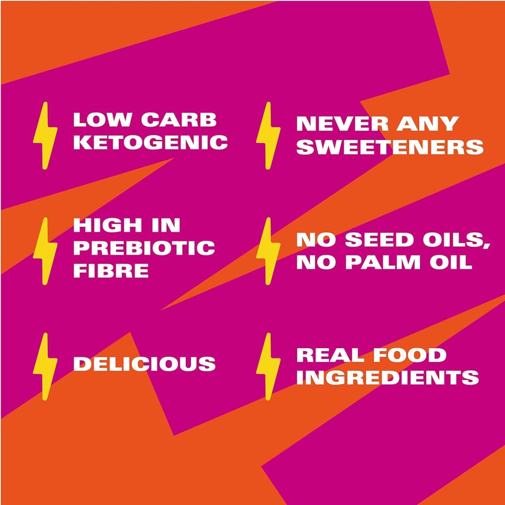 Fatt Keto Bars - Caramel  Sea Salt - 4 x 30g - 2g Carbs - 100% Natural - Low Carb, Low Sugar, High Prebiotic Fibre, Vegan  Sweetener Free - FattBar