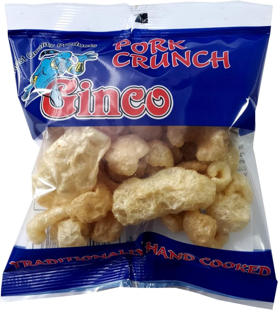 Ginco salted pork crunch, 12 x 25g Packs of Deliciously Seasoned Crispy Pork Puffs, High Protein Low Carb pub snacks, keto friendly snacks