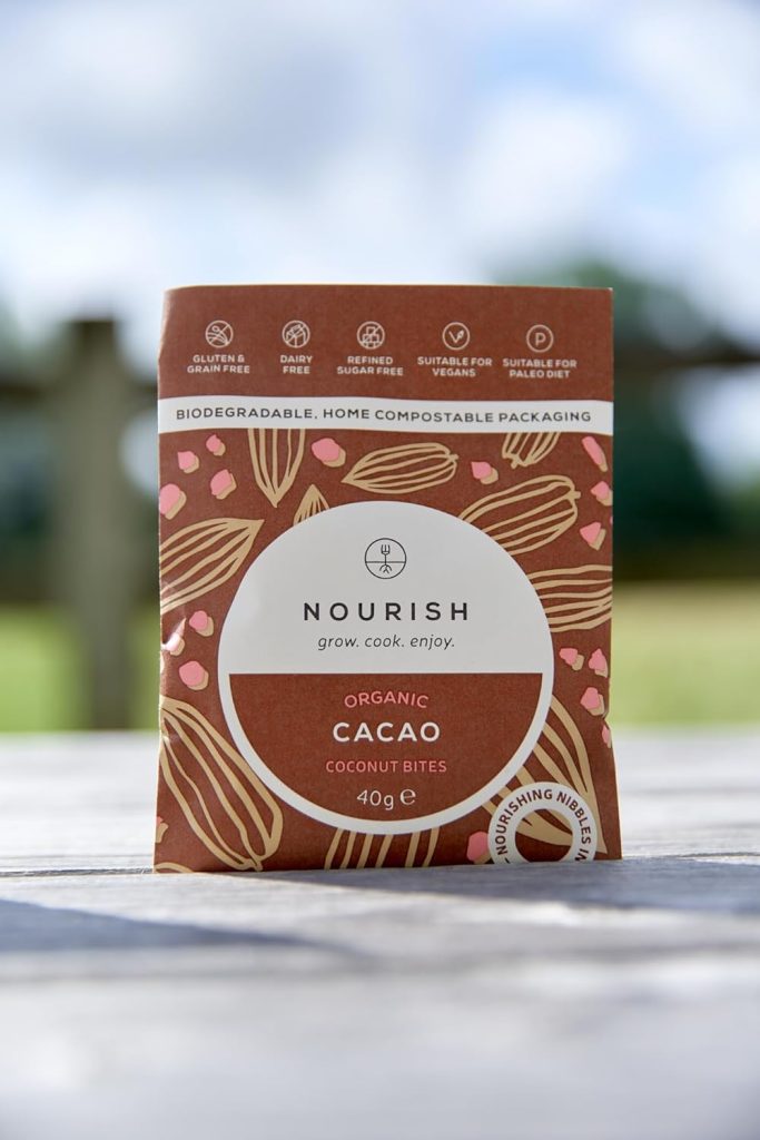 Nourish Organic Cacao Coconut Macaroons - Keto Snacks - Vegan, Gluten Free, Dairy Free Healthy Snacks Made with Natural Ingredients - 140g (Pack of 1)