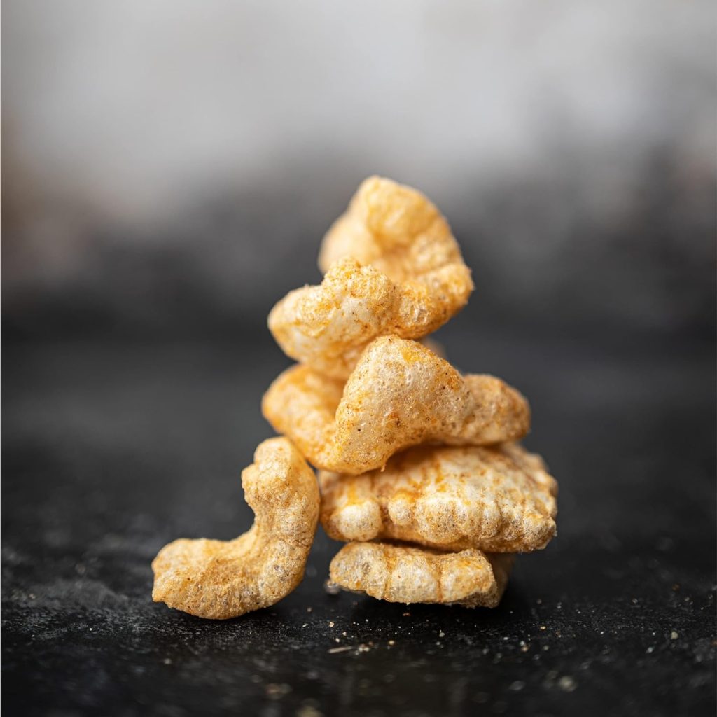 Skibbereen Salted Flavoured Pork Crunch - Deliciously Seasoned Crispy Pork Puffs - Guilt Free Low Carb  High Protein Snack - Keto Friendly - 4 x 70g Bags
